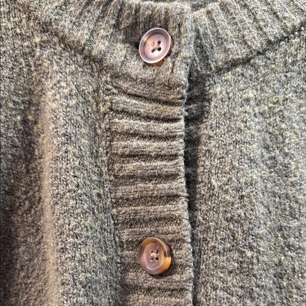 Madewell Textured Olive Cardigan Sweater Size XL - Picture 3 of 10